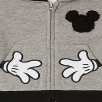 Mickey Mouse Baby Boy Fleece Hoodie & Joggers, 3-PC. סט תלבושת, גדלים 0 3M-24M
