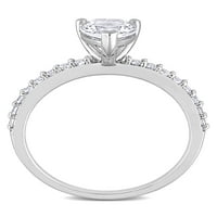 2. CARAT T.G.W. ספיר לבן נוצר טבעת אירוסיה של זהב לבן 10kt
