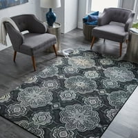 מוהוק ביתי פריזמטי איזבלה אפור אפור עכשווי מדויק שטיח אזור מודפס, 5'x8 ', אפור