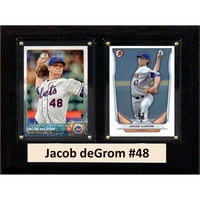 & I אספנות MLB JACOB DEGROM ניו יורק METS Plaque 2 קלפים