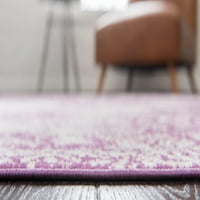 ייחודי נול מקורה מלבני במצוקה מסורתית שטיחים באזור סגול, 5' 8' 0