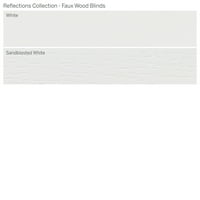 אוסף השתקפויות בהתאמה אישית, 2 תריסי עץ אלחוטיים, לבן, 1 4 רוחב 72 אורך