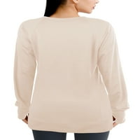 נשים מקרית ארוך שרוול חולצות צווארון עגול סוודר חולצות מקרית חולצות חולצה לנשים