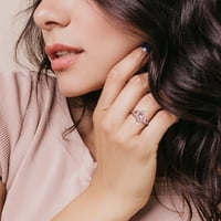 טבעת אירוסין מעוותות 10 קראט יהלום מורגניט בחיתוך סגלגל לנשים מיאבלה