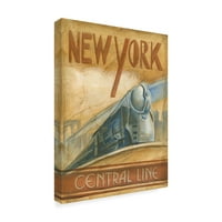 סימן מסחרי אמנות 'ניו יורק קו מרכזי' אמנות בד מאת איתן הארפר