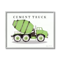 Stupell Indtries Green Cement Mixer Mixer Classic Construct