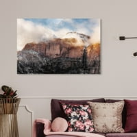 סטודיו ווינווד טבע ונוף קיר אמנות קנבס מדפיס הרים 'הרי ציון' - חום, כחול