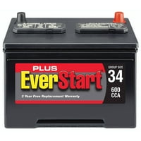 Everstart Plus סוללת רכב חומצה עופרת, קבוצה 34